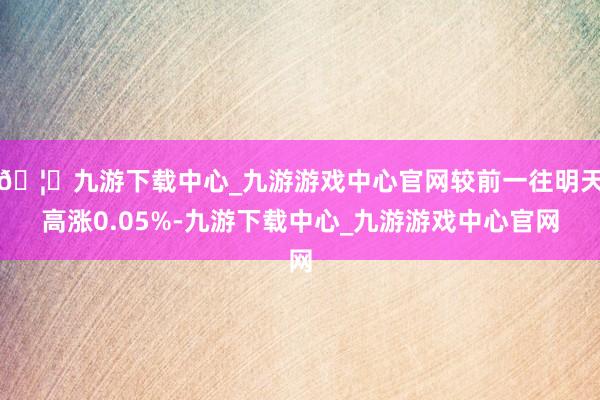 🦄九游下载中心_九游游戏中心官网较前一往明天高涨0.05%-九游下载中心_九游游戏中心官网