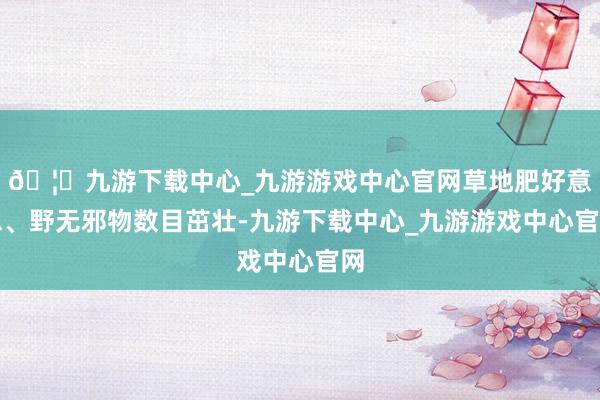 🦄九游下载中心_九游游戏中心官网草地肥好意思、野无邪物数目茁壮-九游下载中心_九游游戏中心官网